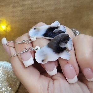 Old English Sheepdog Drop Earrings